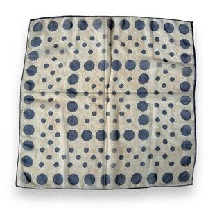 Vintage Blue Polka Dots Square Scarf 26” X 26” Scarve Unisex